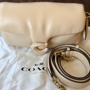 COACH Pillow Tabby 26 Leather Shoulder Bag - Ivory